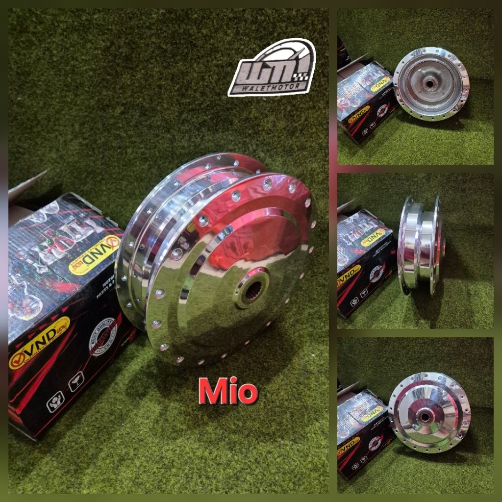 Tromol depan + belakang Mio Sporty VND Chrome Polish