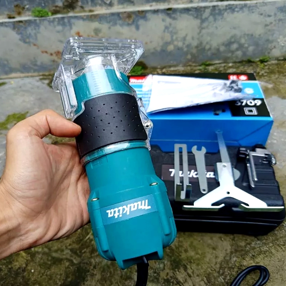 PROMO TERMURAH Trimmer Kayu Makita 3709 Mesin Profil 6 mm Router Kayu Terbaik | Bisa COD