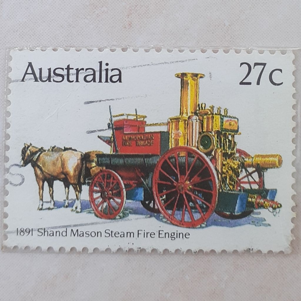 

(AT1) Perangko Australia Historic Fire Engines (Shand Mason Steam Fire Engine, 1891) Tahun 1983