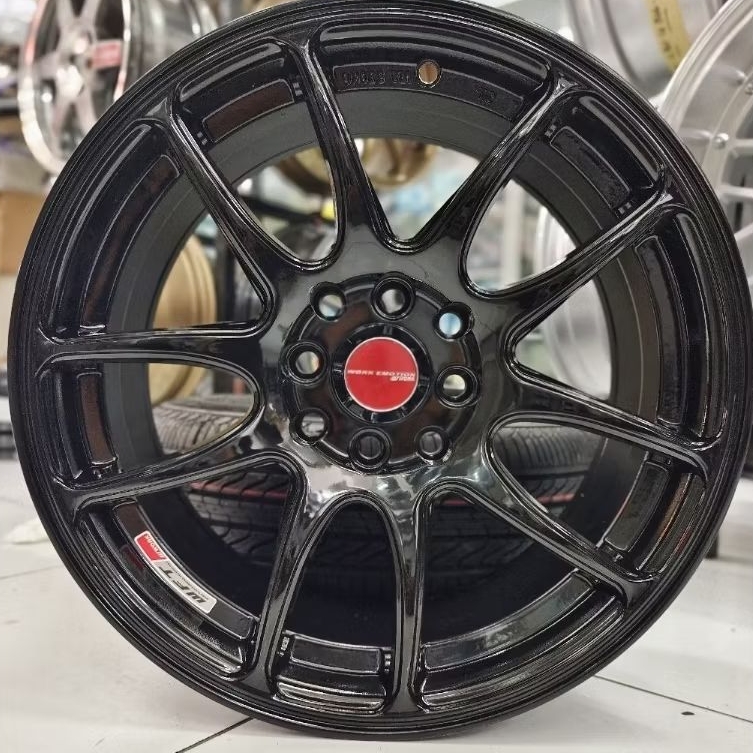 Velg Mobil Ring 16 Work Emotion Black PCD 8x100-114,3 untuk Avanza Xenia Jazz Yaris