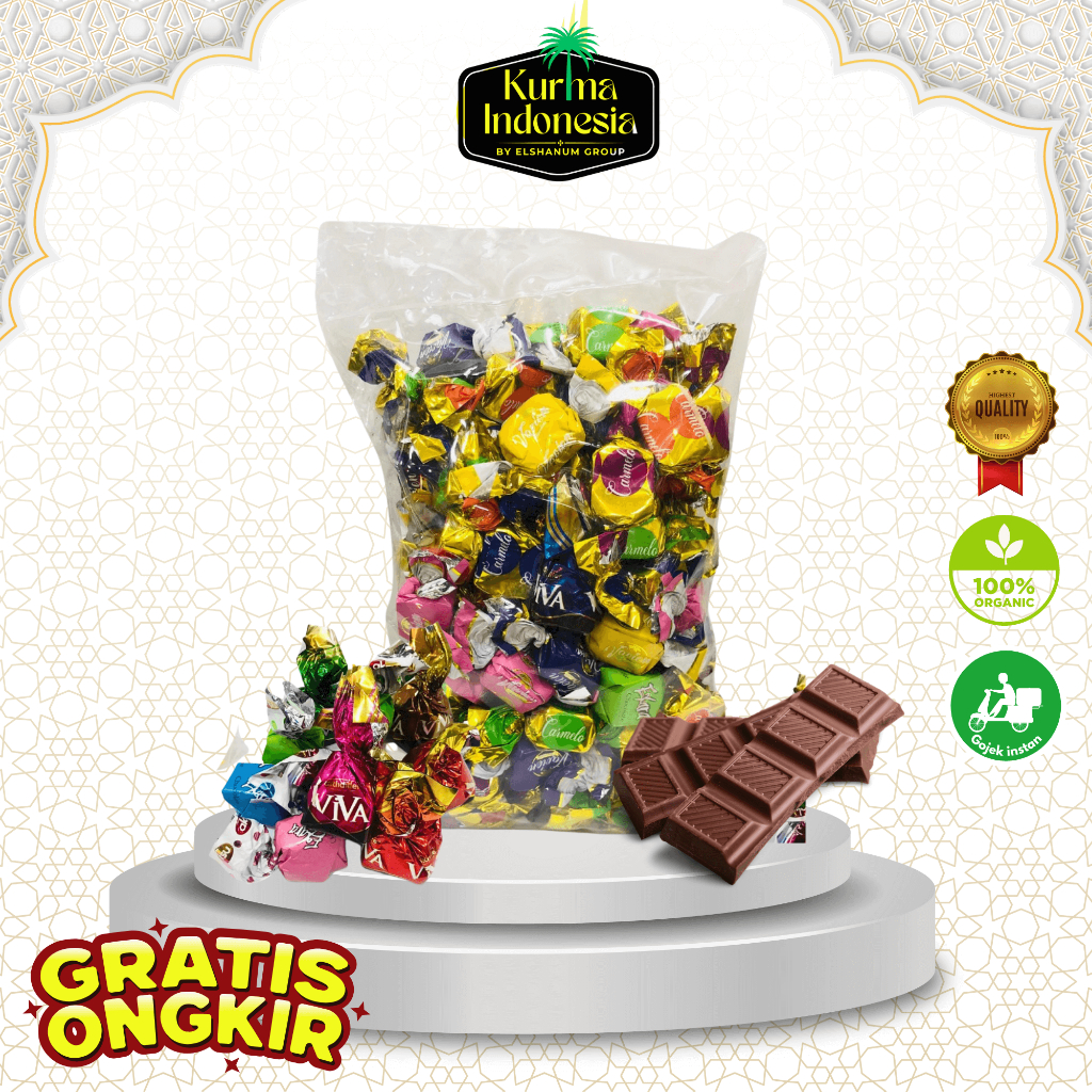 

Coklat Arab Mix 100gr / Coklat Trafflle Mix Kemasan Repack Original varian rasa - Kurma Indonesia