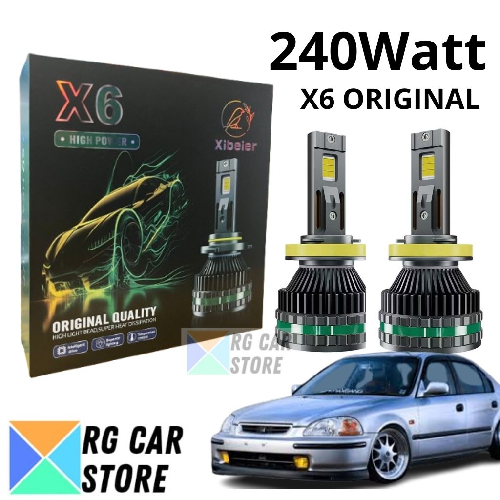 LED Lampu Utama Civic Ferio 240 Watt Original Autolume X6 PnP Civic Ferio