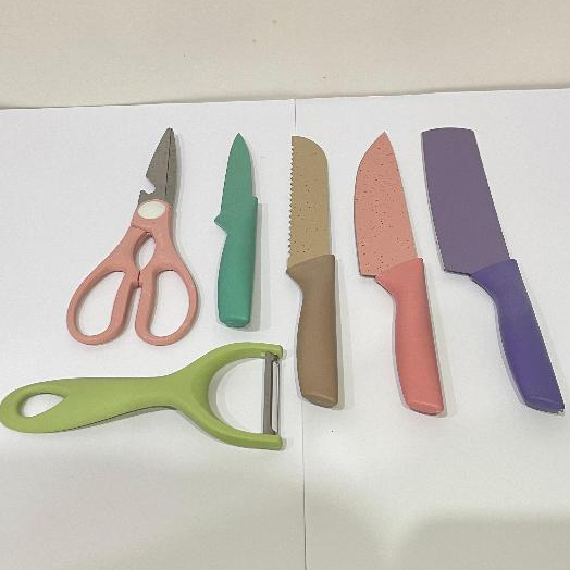 Pisau Dapur Pisau Set Pisau Daging Pisau Bunga 5 In 1 Set Flower Knife Set 5 In 1 Pisau Dapur Bunga