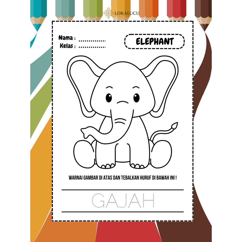 

[Whispers] 50 Lembar Mewarnai Anak Lucu Gambar Edukatif & Seru HVS Tebal A5 Tema Hewan, Buah, Sayur,