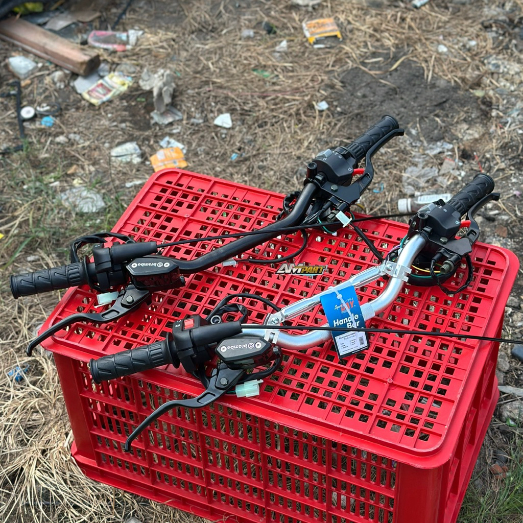 PAKET STANG STIR DAY RZR SET HOLDER KANAN KIRI MASTER REM BREMBO UNIVERSAL