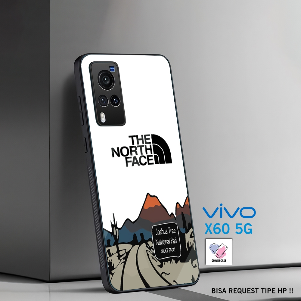 [TH10]  Case Glossy Case | VIVO X60 5G | CASE KEKINIAN LUCU |  Casing Hp Kilau Motif THE NORTH FACE
