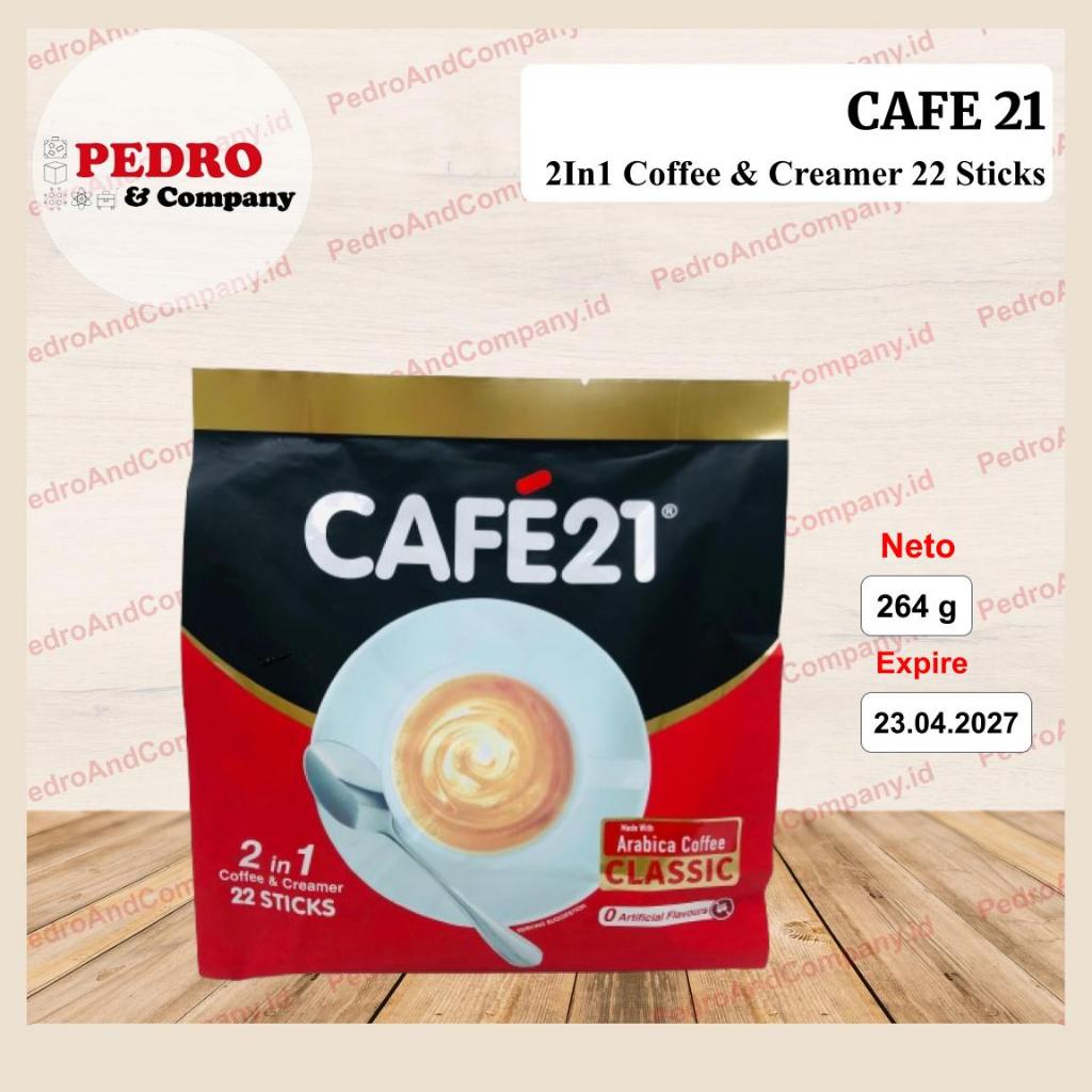 

Cafe21 2In1 Coffee & Creamer 22 sticks 264 gram - Arabica Coffee CLASSIC