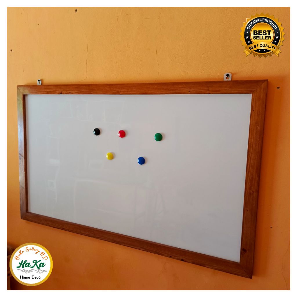 

Papan Tulis Kayu White Board Frame Pine Wood/White Board Magnetic