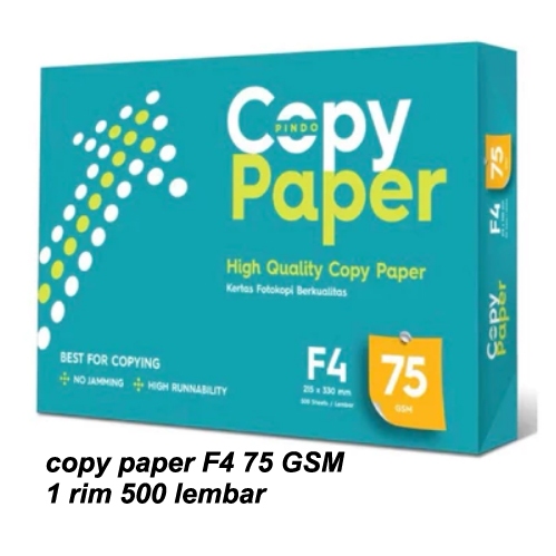 

Kertas HVS F4 75 GSM COPY PAPER - (1 Rim 500 Lembar)