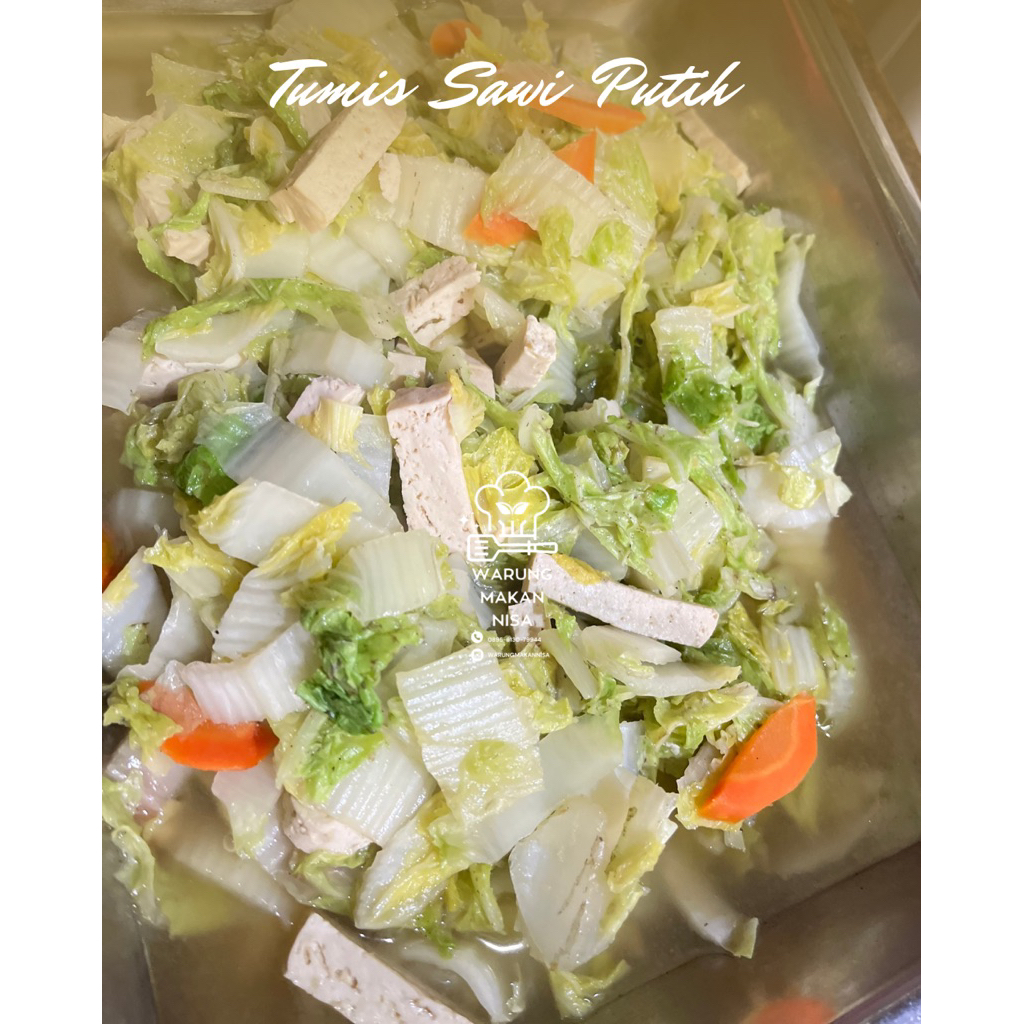 

Tumis Sawi Putih seporsi besar untuk 3-4x makan/masakan rumahan sehat praktis