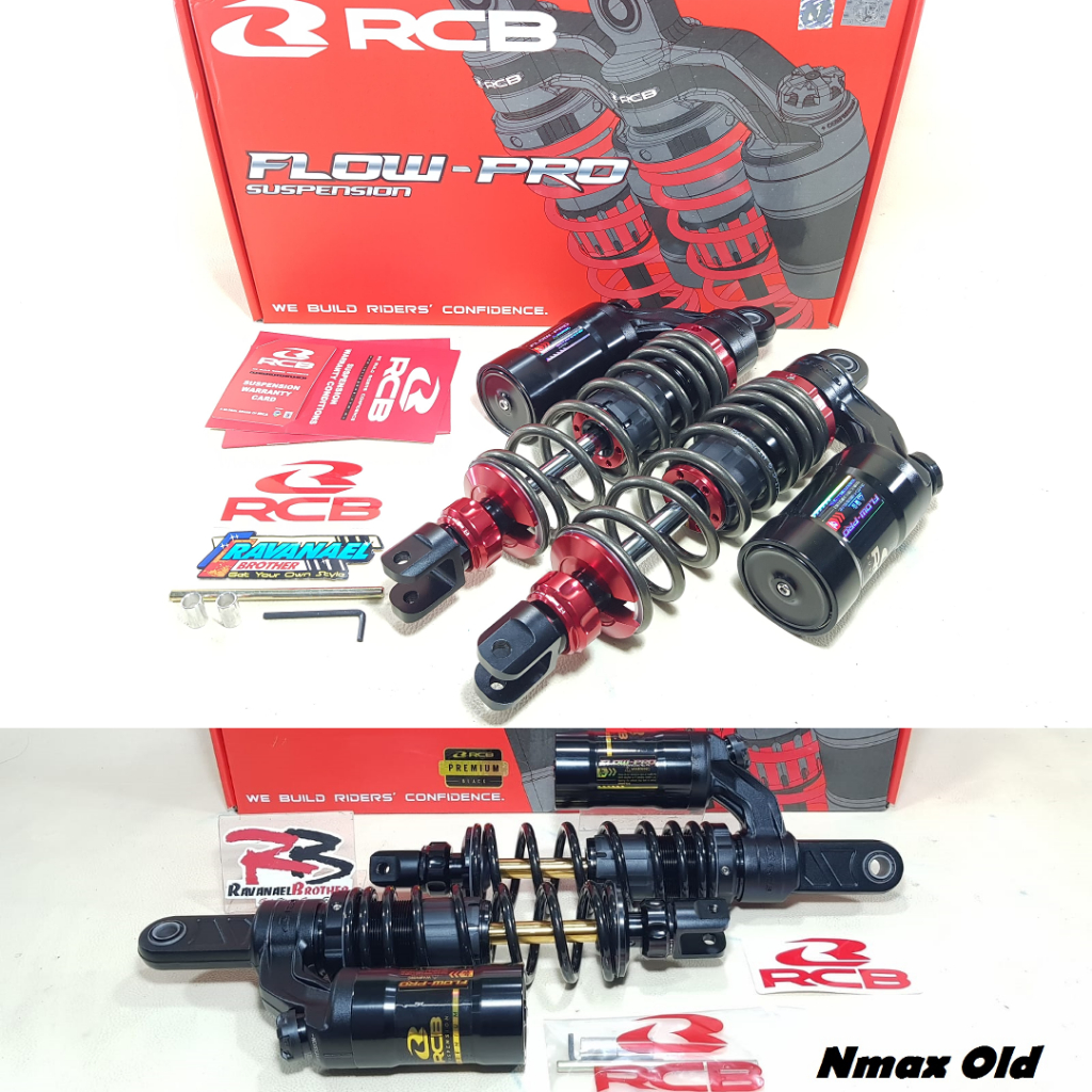 Sokbeker RCB Flow Pro Aerox Nmax New Baru 305mm | Nmax Lama Old 330mm Sok Shockbreaker Belakang