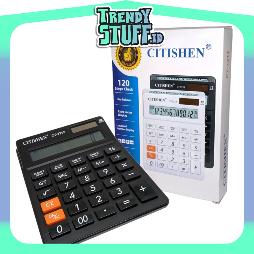 

TrendyStuff.id Kalkulator 2 Layar 12 Digit Kalkulator Dagang 2 display R1101