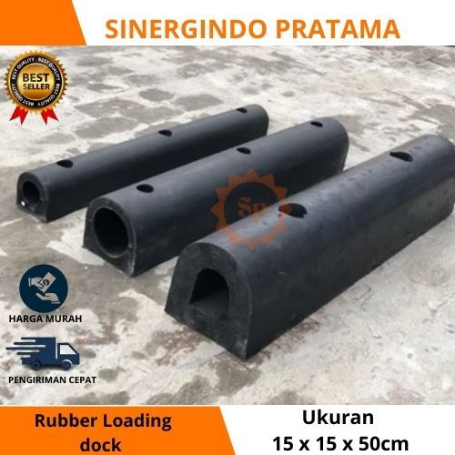 Rubber bumper fender loading dock / pelindung loading dock / tipe D  15 x 15 x 50cm