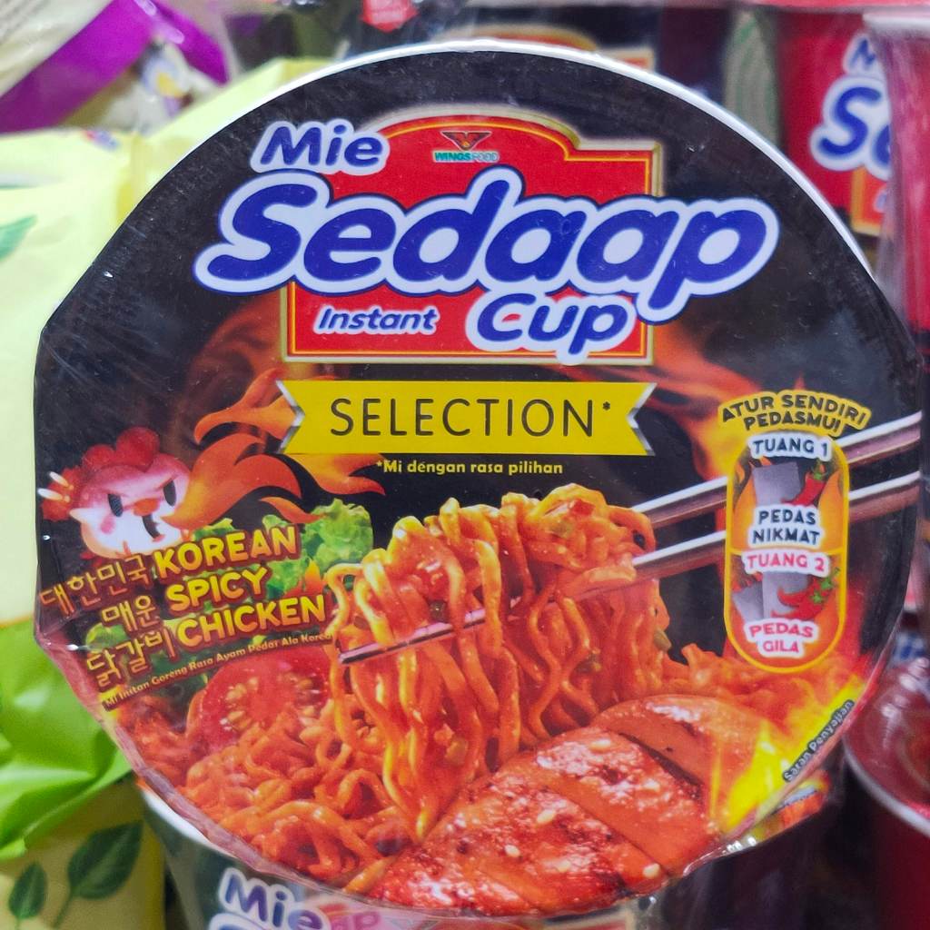 

Mie SEDAAP Cup Selection 1karton isi 12pcs rasa Korean Spicy Soup/Korean Spicy Chicken