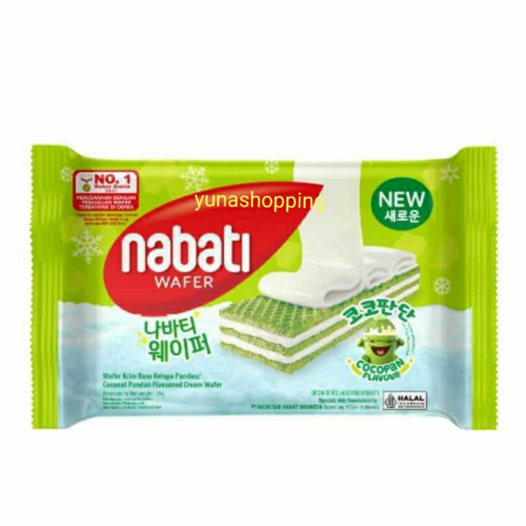 

Nabati wafer cocopan krim kelapa pandan 37g