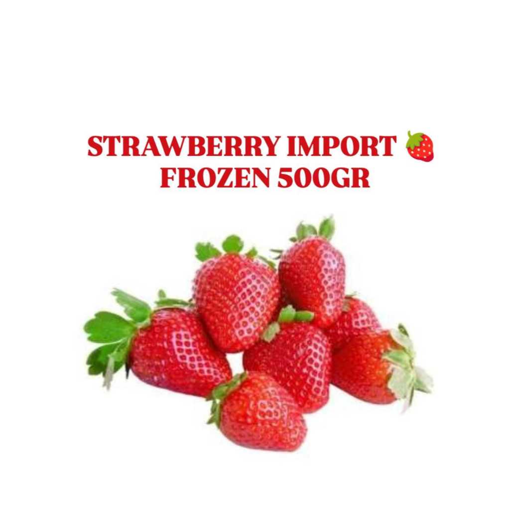 

FRUIT FROZEN STRAWBERRY 500GR, BUAH FROZEN SEGAR, INSTAN KURIR
