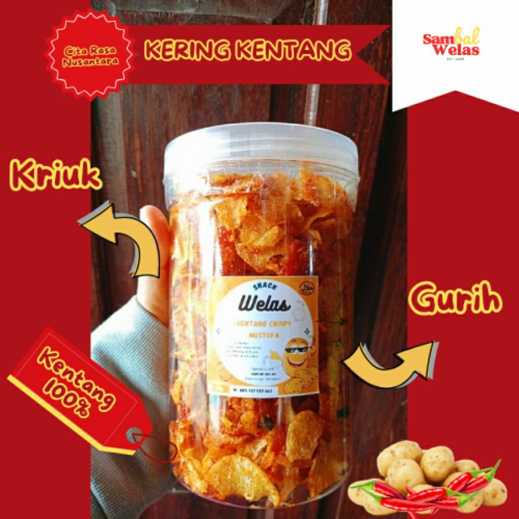 

( TERBARU ) KENTANG KERING PEDAS MANIS GURIH TERLARIS TANPA PENGAWET