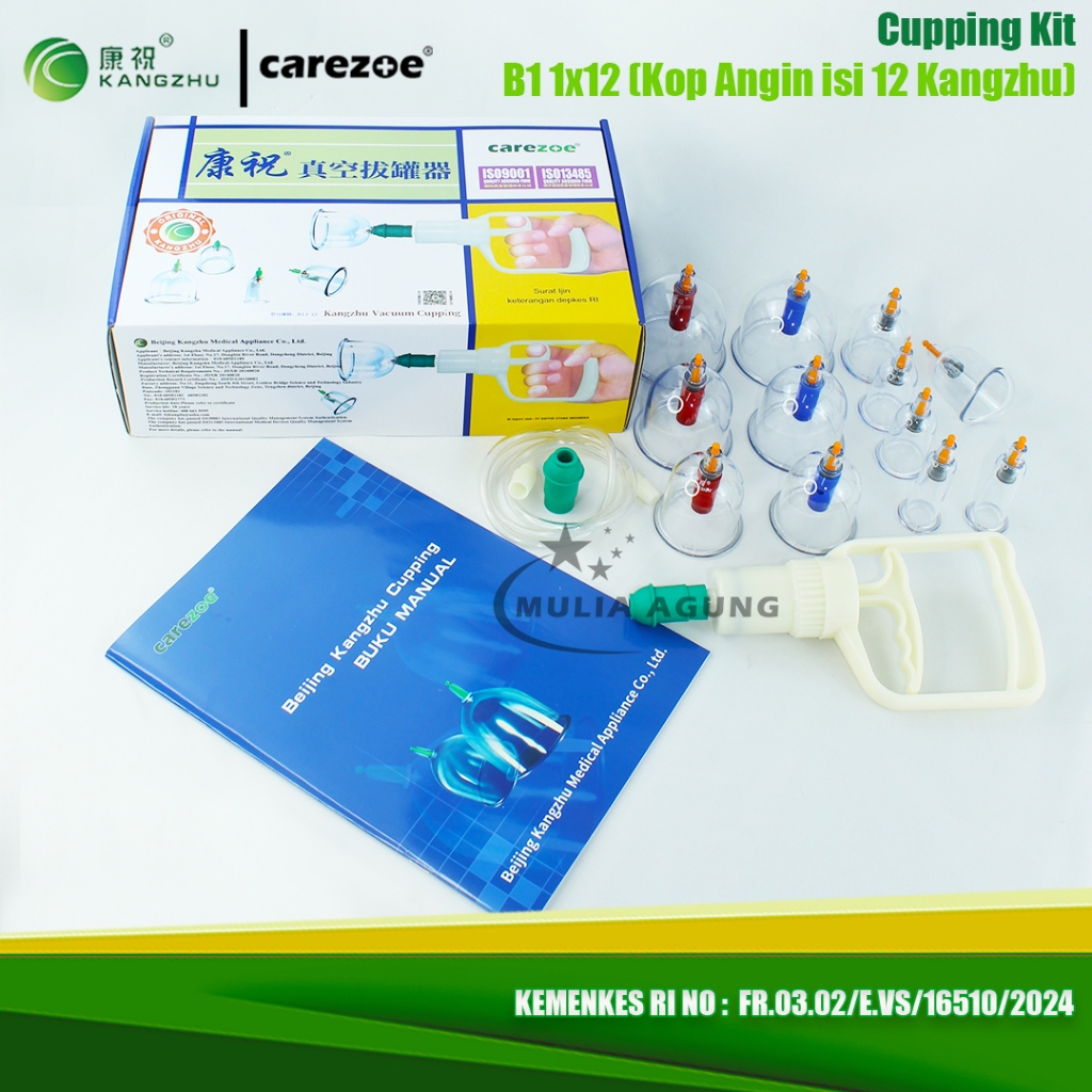 ALAT BEKAM KANGZHU CAREZOE ISI 24 KOP ANGIN isi 24 pcs Alat Kop Bekam PREMIUM Original Carezoe 24