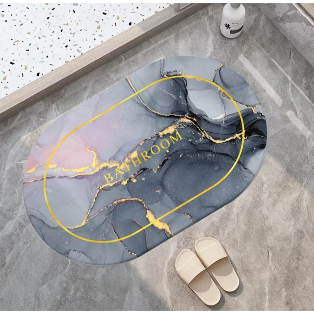 Keset Kamar Mandi Anti slip Bulu Tebal l