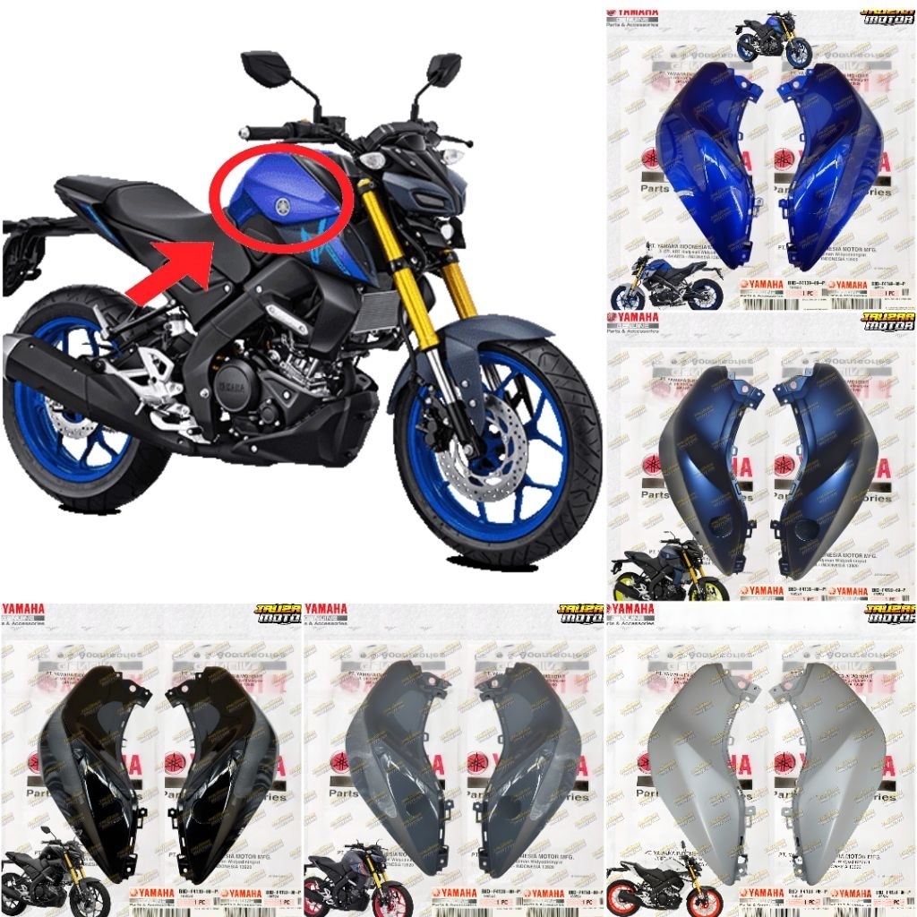 COVER SIDE COVER TANGKI YAMAHA MT15 MT 15  KANAN KIRI B8D-F4129-00 B8D-F4139-00 ORIGINAL YAMAHA