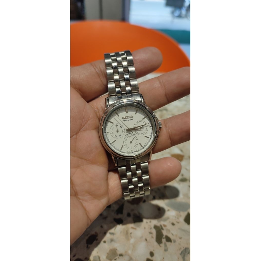 jam tangan wanita seiko chronograph stenlis steel water resist sport