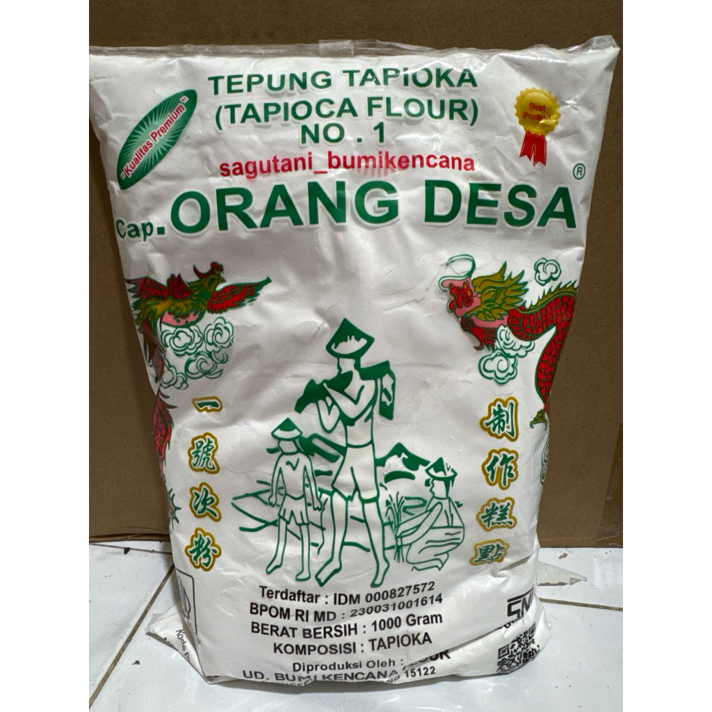 

Tepung Tapioka Sagu Tanj bumi kencana Cap Orang Desa 1000Gram