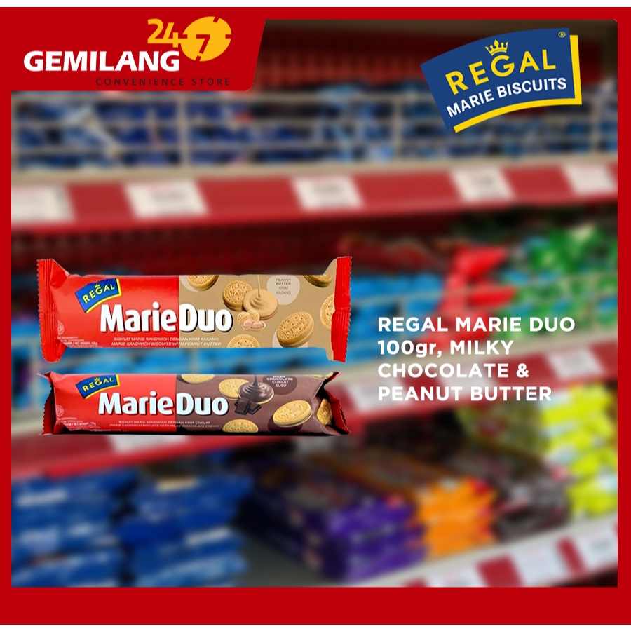 

REGAL MARIE DUO MILKY CHOCOLATE, PEANUT BUTTER 100gr