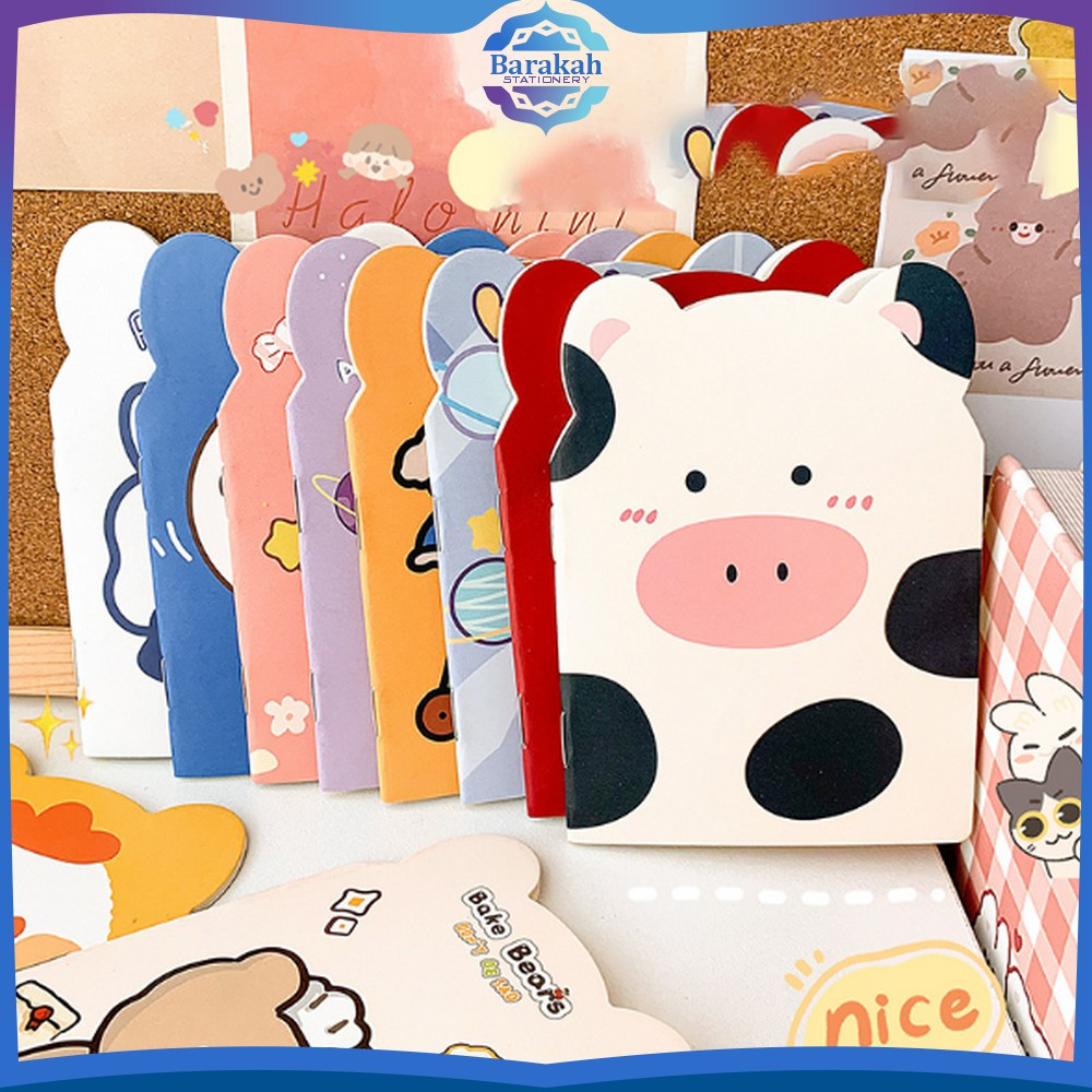 

EC Note Book Buku Catatan Kartun Berkuping Cartoon Mini Book / Buku Tulis Memo Kecil Mini Motif Karakter Kartun Barakah Stationery A40