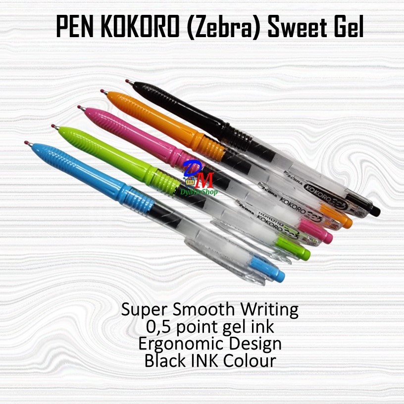 

pen Zebra Kokoro Sweet Gel Pulpen cetek tiktek warna hitam