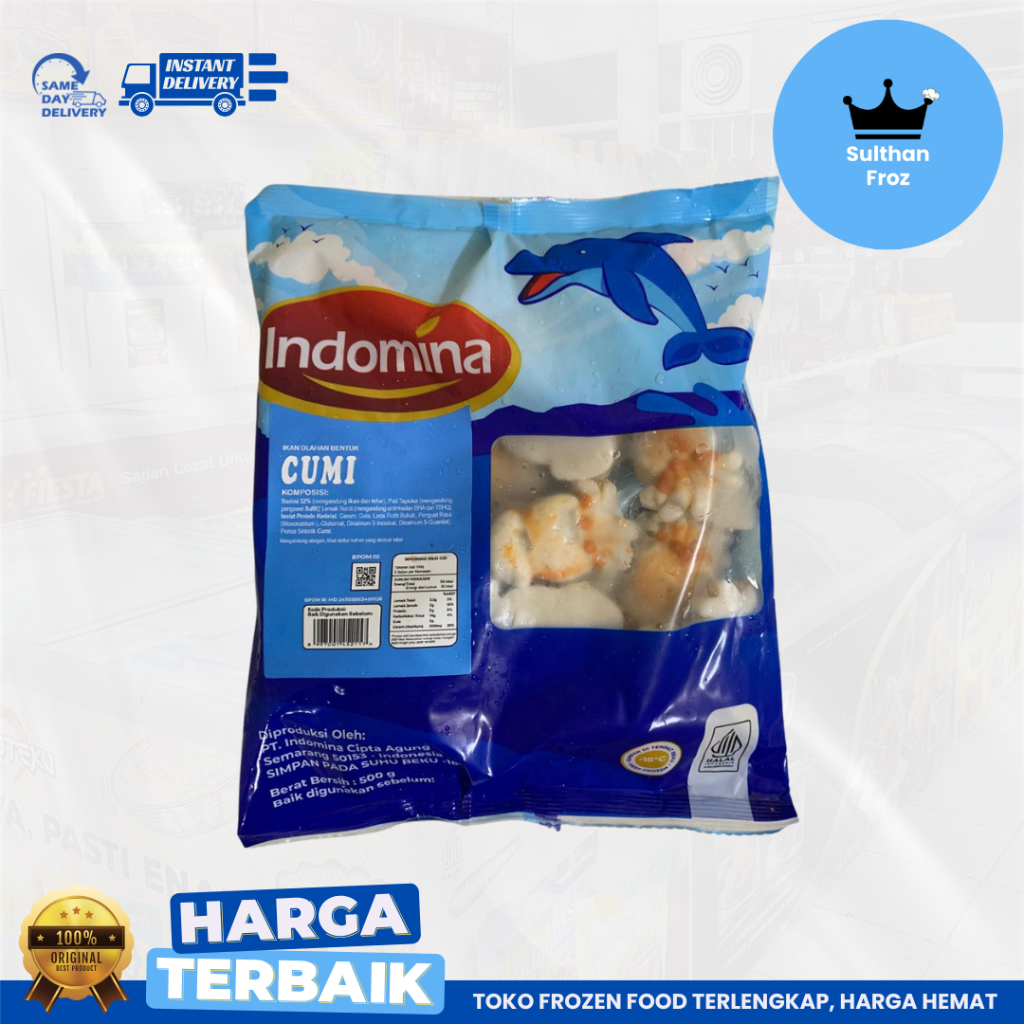 

INDOMINA IKAN OLAHAN BENTUK CUMI 500 GR