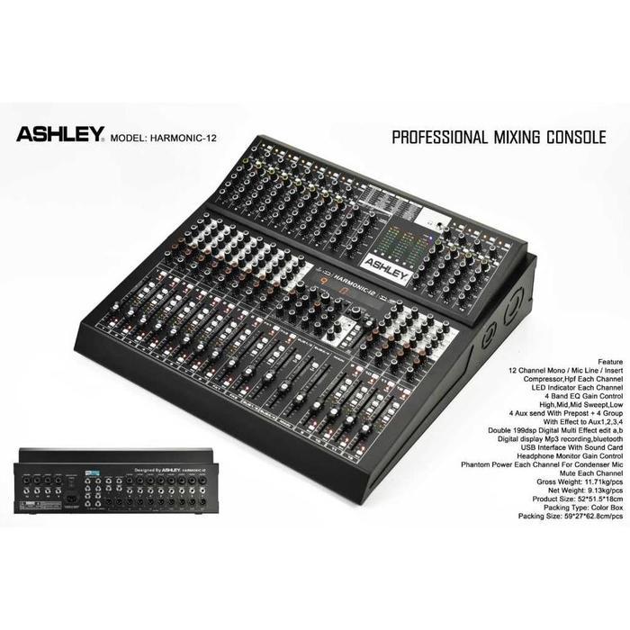 Mixer Audio Systeam Ashley Harmonic 12 Original