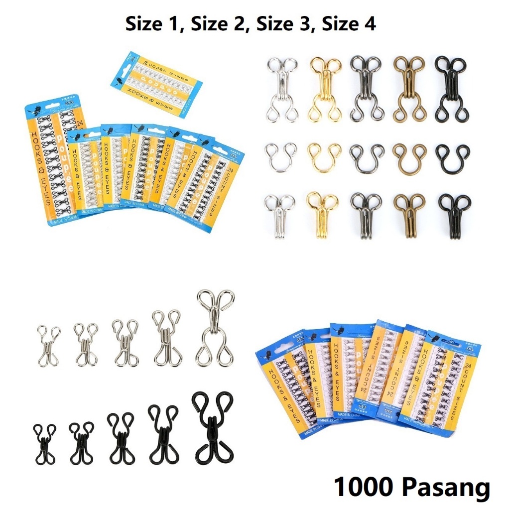 Kancing Pengait Bra & Kebaya/Kancing Kait Bra & Kebaya Harga/1000 pasang