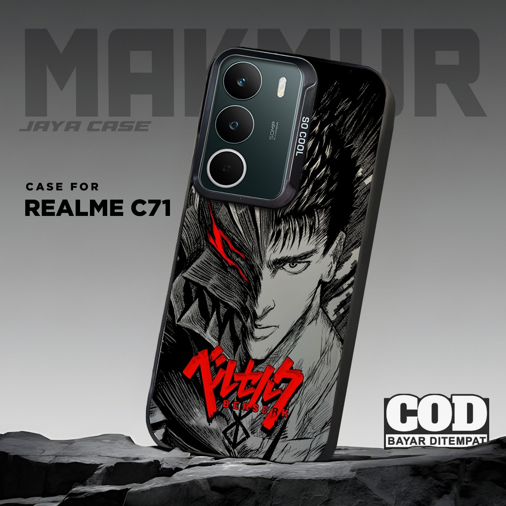 CASE IMD HOLOGRAM REALME C71 - Motif BERSERK - Casing hp HYBRID PLATE SO COOL PREMIUM