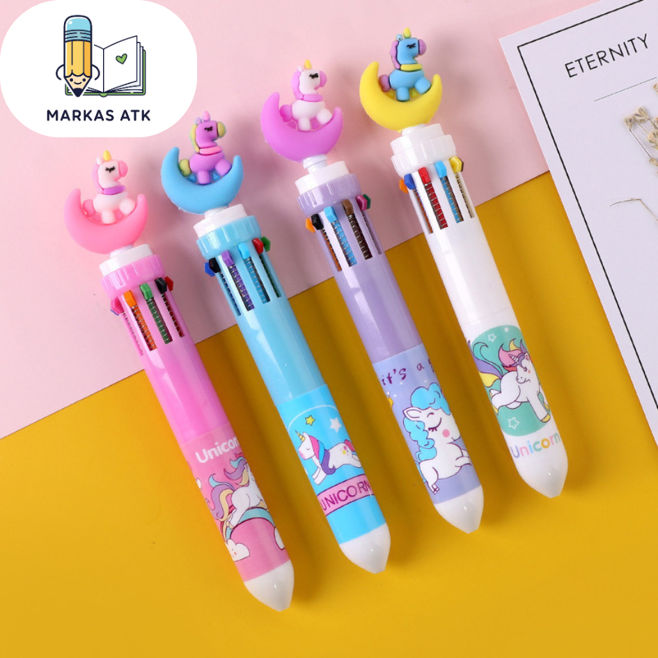 

Pulpen 10 Warna Unicorn Lucu 10 in 1 Cetek Warna Warni Pena Bolpen Kuda Poni Pelangi Untuk Jurnal Gambar ATK Sekolah Kado Anak Murah COD