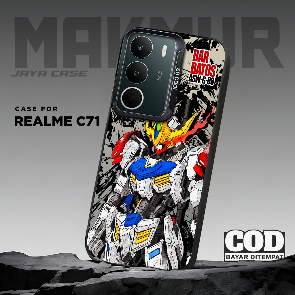 CASE IMD HOLOGRAM REALME C71 - Motif GUNDAM - Casing hp HYBRID PLATE SO COOL PREMIUM