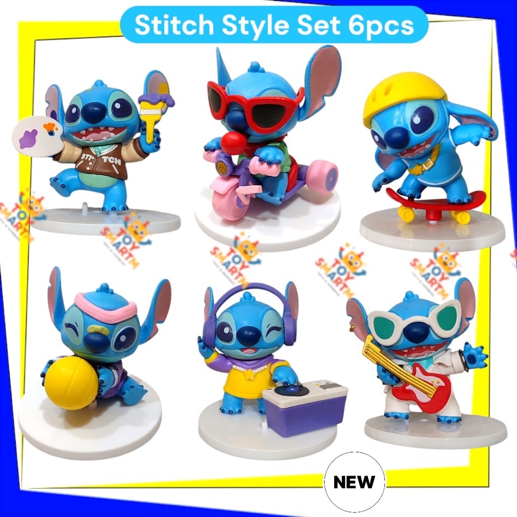 Figure Disner Stitch Style Set 6 Pcs Figure stitch Tope Figure Stitch Set 6 Pcs