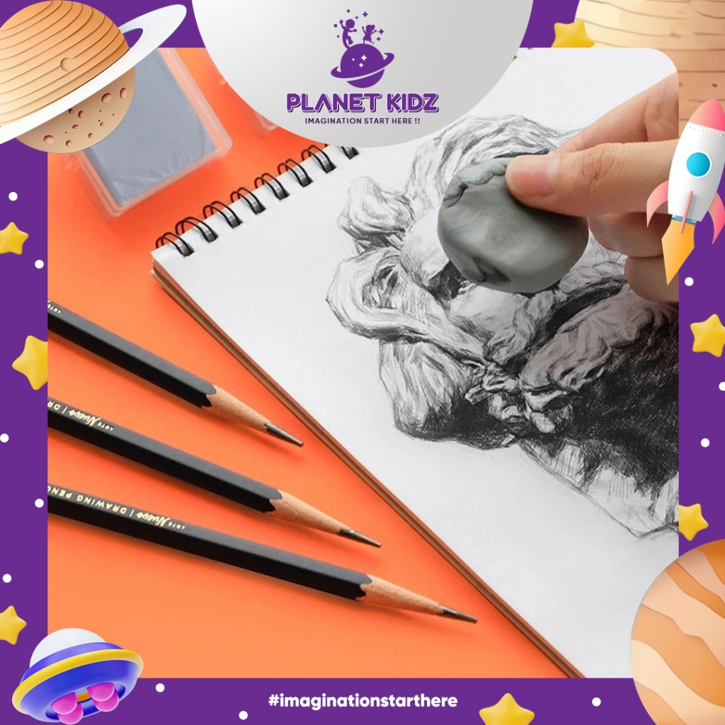 

PLANETKIDZ ATK52 Penghapus/ Gambar / Lukis Elastis / Kneadable / Kneaded Eraser/Penghapus Artis - Qiqi Treasure