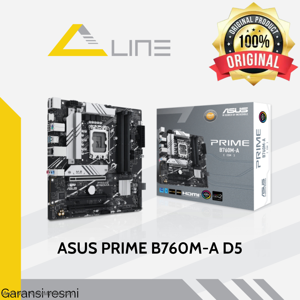 Motherboard ASUS PRIME B760M-A D5 (LGA1700, B760, DDR5, USB3.2, SATA3)