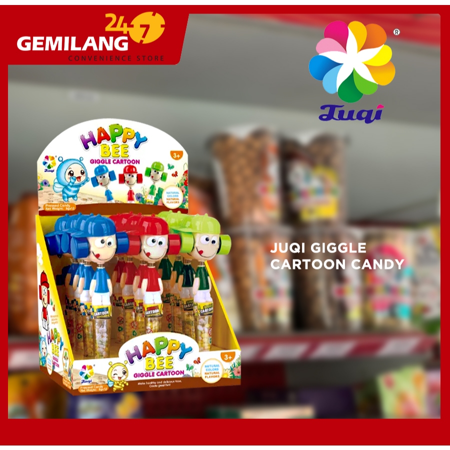 

JUQI GIGGLE CARTOON, GIGGLE DUCK, HAND FAN, LARK WHISTLE, PLAY CYMBAL MONKEY CANDY