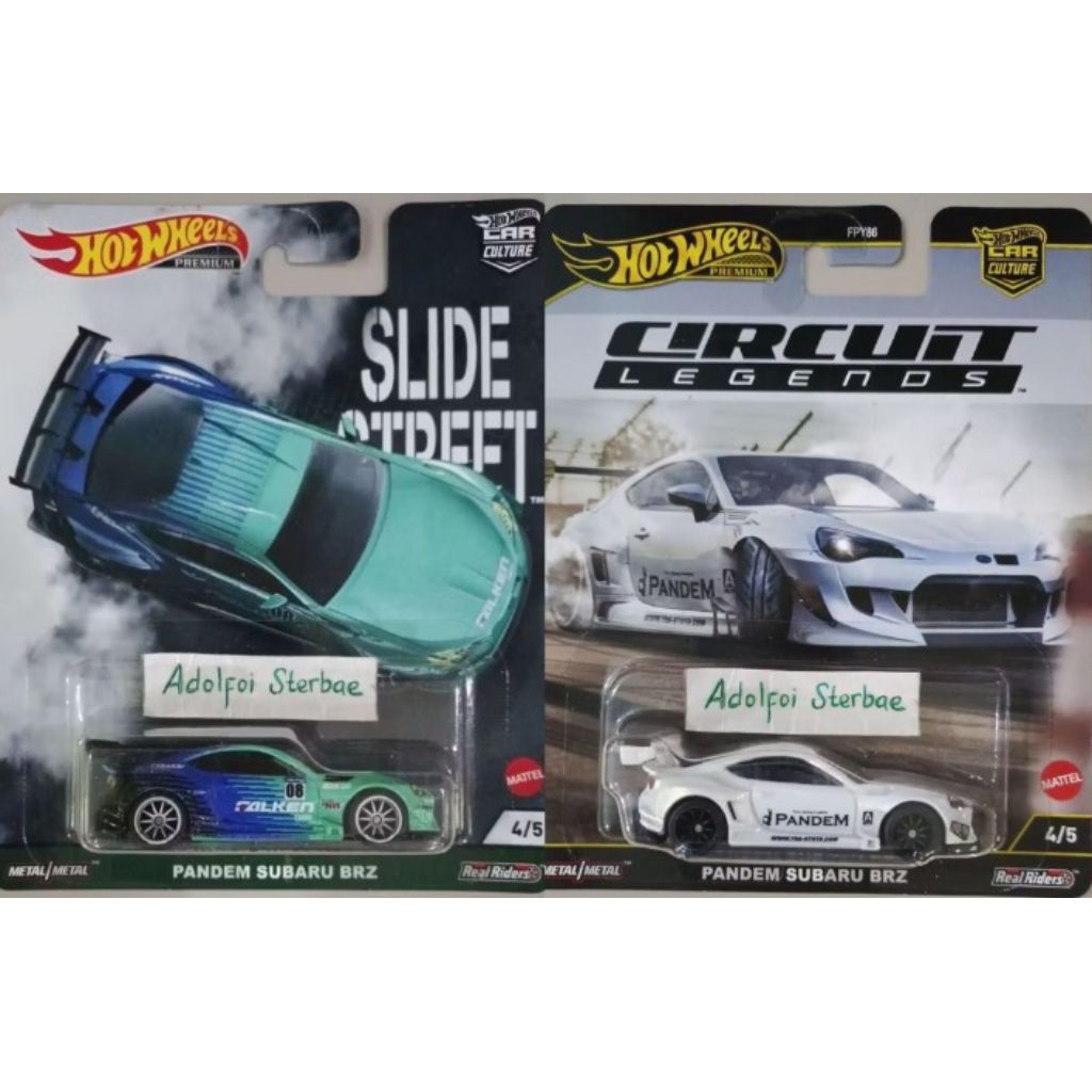 hotwheels hot wheels premium pandem subaru brz falken 08 edisi circuit legends car culture slide str