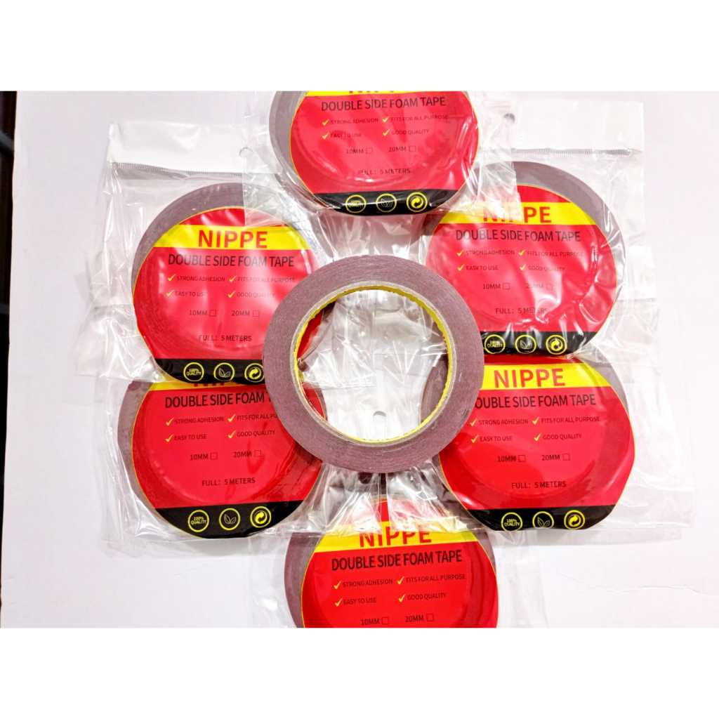 

(AK) DOUBLE TAPE 3M FOAM POLOSAN NIPPE LEM TIMBAL BALIK 8MM X 5 METER