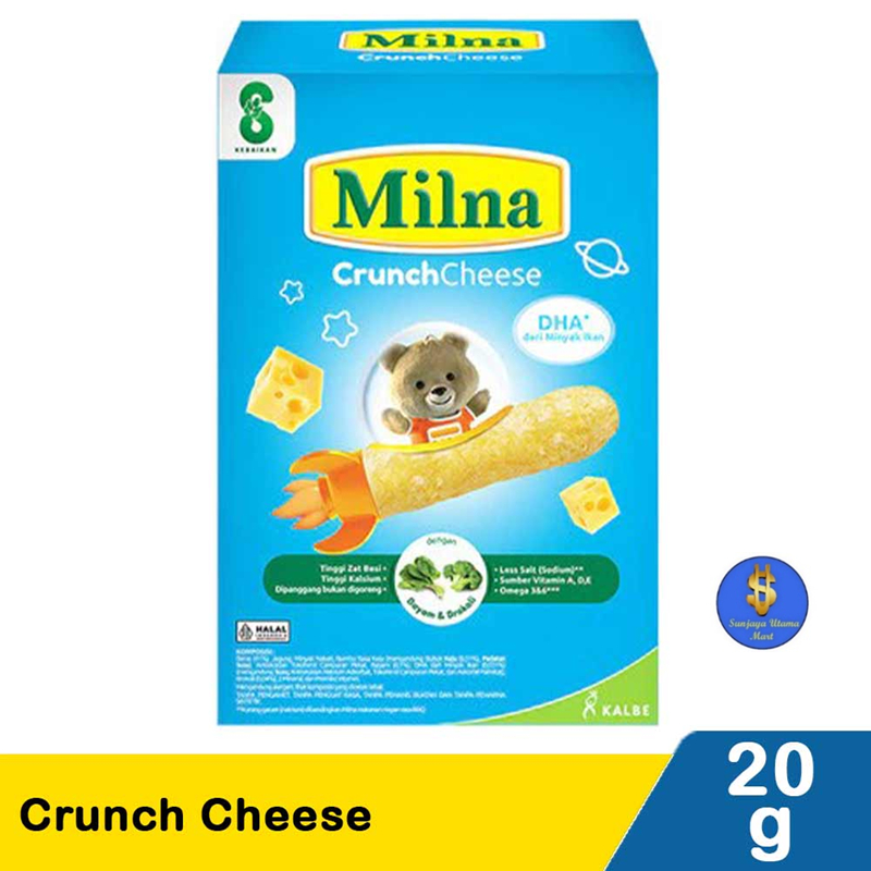 Milna Crunch Cheese DHA dari Minyak Ikan 20gr-Snack Bayi