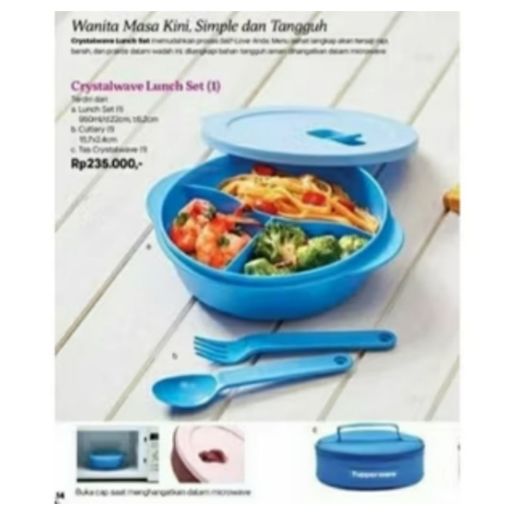 CWL Fancy Crystalwave lunch set Tupperware