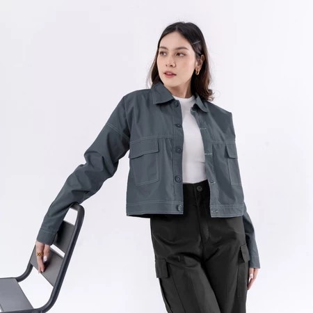 MIWAKARIFASHION - WIKA JACKET OUTER WOMENS / ATASAN STREETWEAR WANITA KEKINIAN