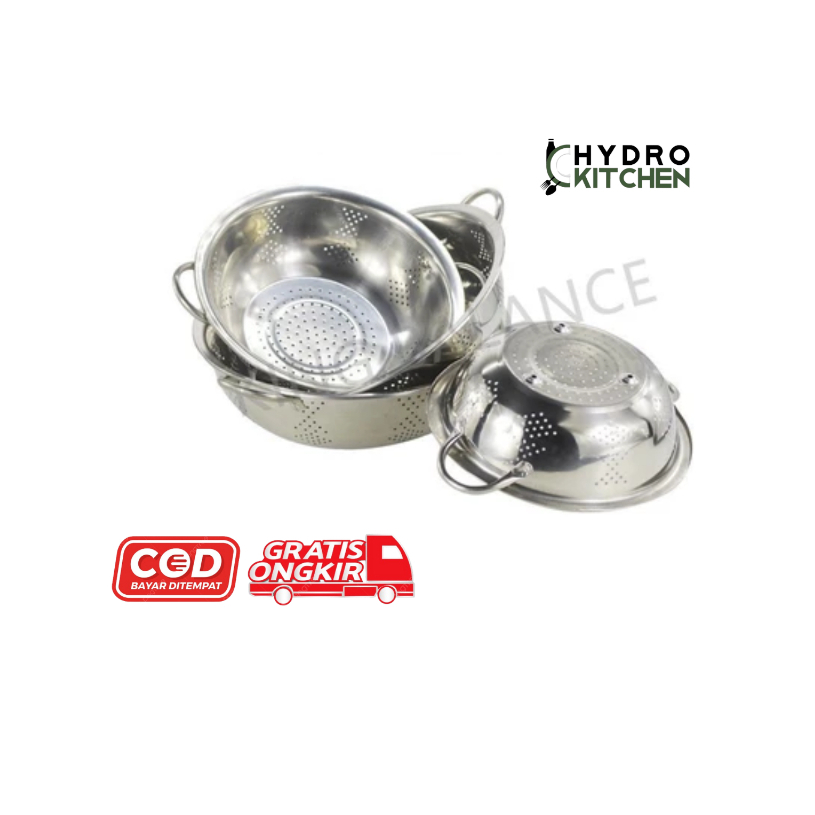 Bakul Sangku Nasi Stainless Steel/ Bakul Nasi Lubang/ Wadah Nasi Kuping - MH09