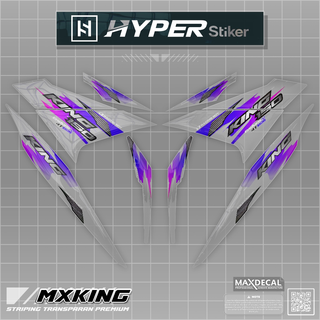 STRIPPING TRANSPARAN MX KING/STIKER MX KING 150/STRIPING MOTOR MX KING 150 TRANSPARAN KEREN