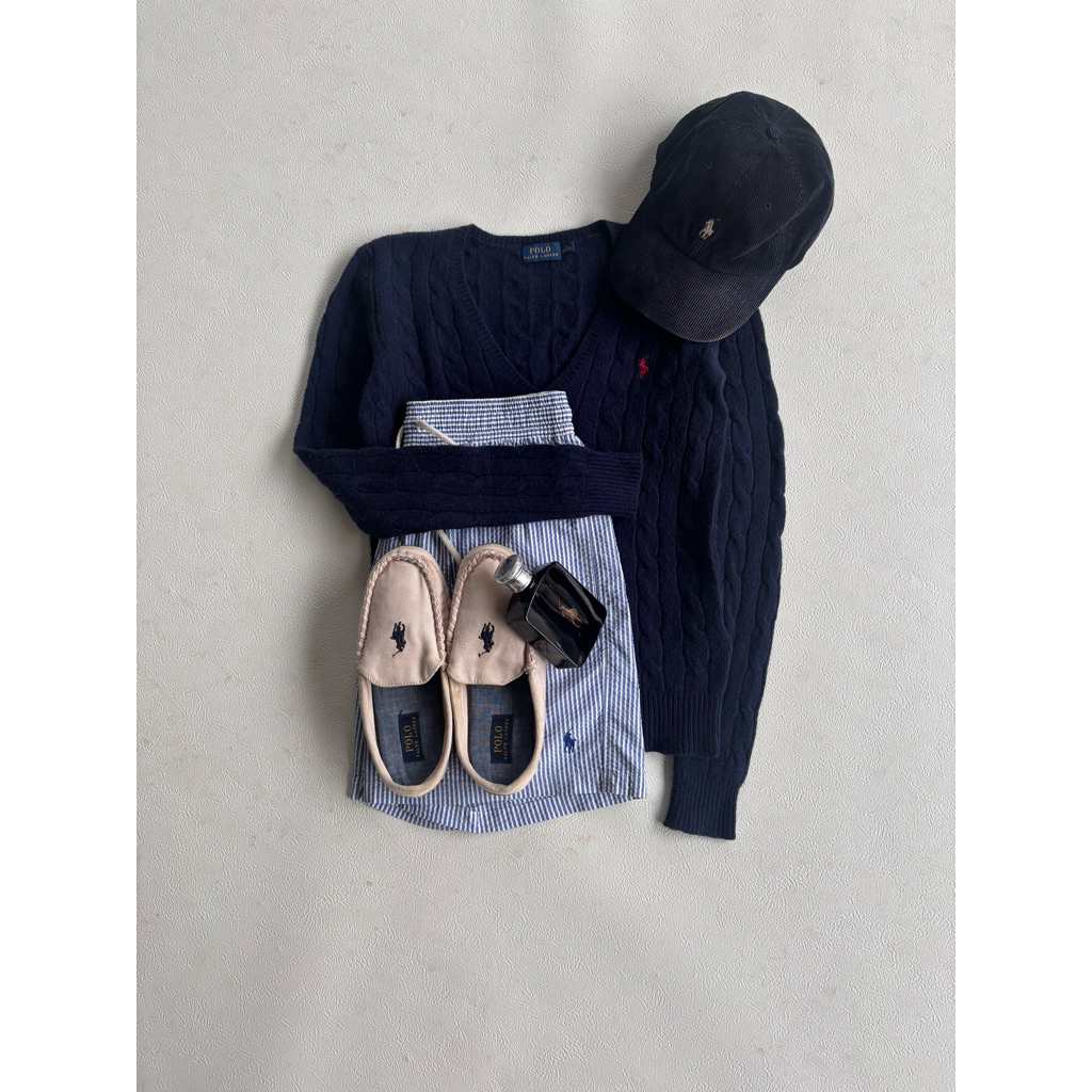 Polo Ralph Lauren Cable Wool V Neck Sweater