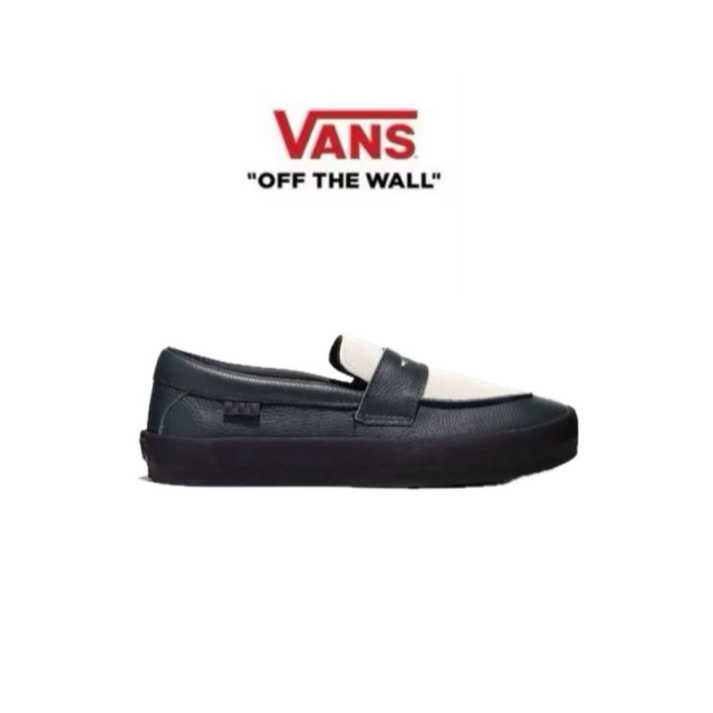 Vans Slip On Pro Skate Loafer Leather Black White