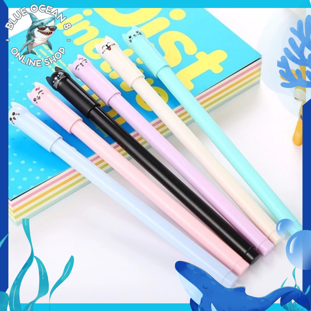 

PNG004 Pulpen Karakter Meow Kucing Lucu Pulpen Karakter Gel Imut Pulpen Gel Pena Murah Pen Gel 0.5mm
