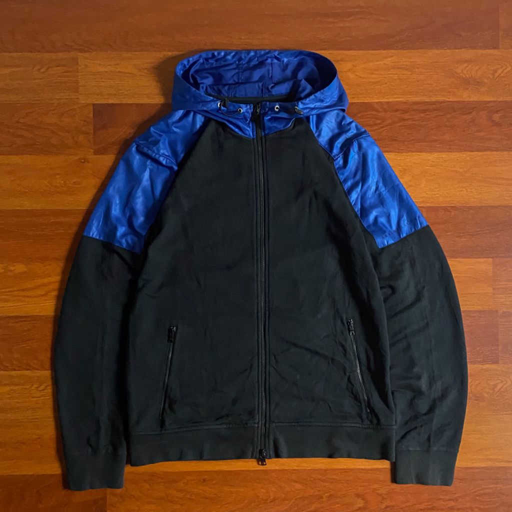 Armani exchange dua bahan zip hoodie ( M - L ) pria